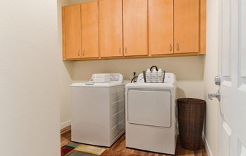 In-home full-size washer and dryer available